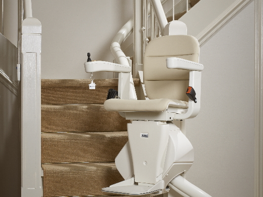 Handicare Stairlifts Rembrandt model installed for curved staircase