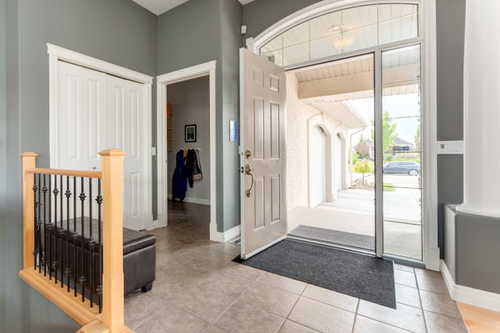 Widened front door for wheelchair access